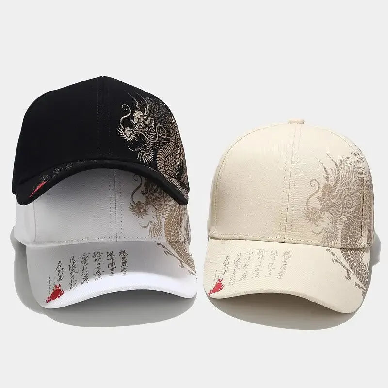 Dragon Pattern Hip-Hop Cap