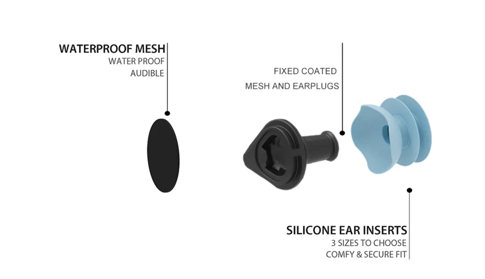 Silicone Surf & Swim Ear Plugs