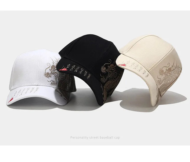 Dragon Pattern Hip-Hop Cap